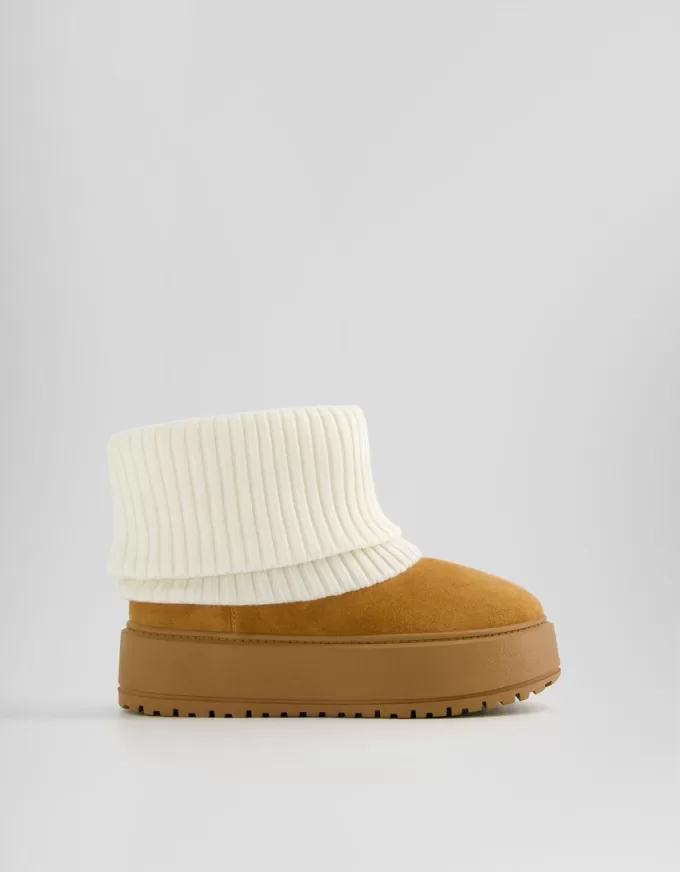 Sock platform ankle boots