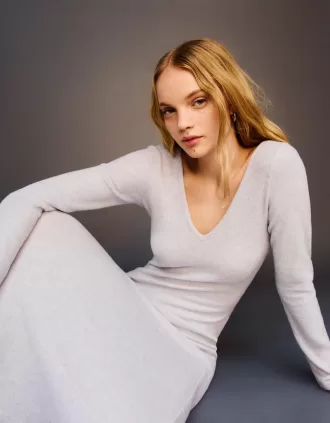 Soft touch V-neck maxi dress