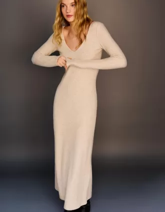 Soft touch V-neck maxi dress