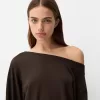 Soft touch asymmetric neck sweater Soft touch asymmetric neck sweater