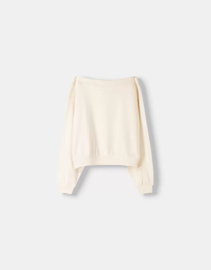 Soft touch asymmetric neck sweater Soft touch asymmetric neck sweater