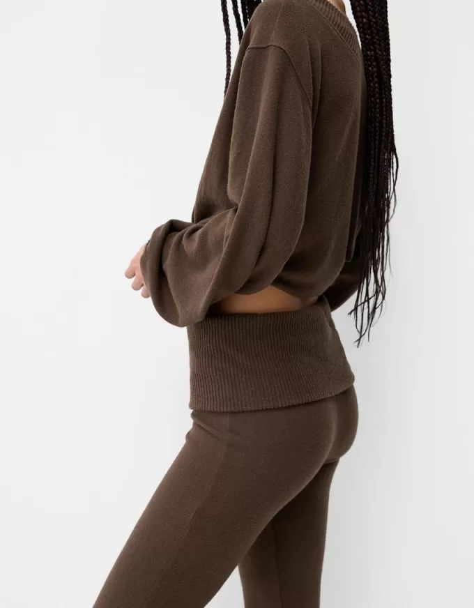 Soft touch asymmetric neck sweater Soft touch asymmetric neck sweater