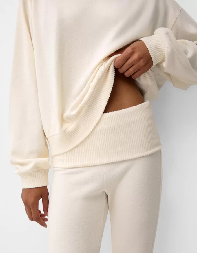 Soft touch asymmetric neck sweater Soft touch asymmetric neck sweater