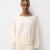 Soft touch asymmetric neck sweater Soft touch asymmetric neck sweater