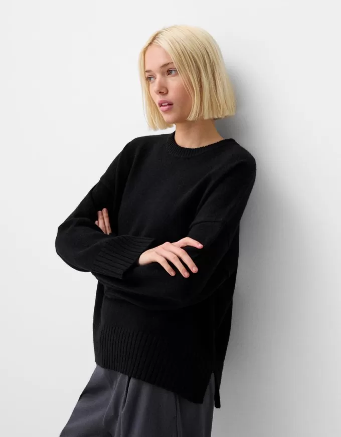 Soft touch crew neck sweater