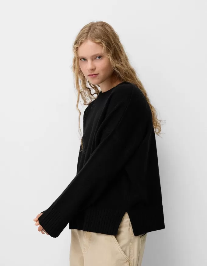 Soft touch crew neck sweater