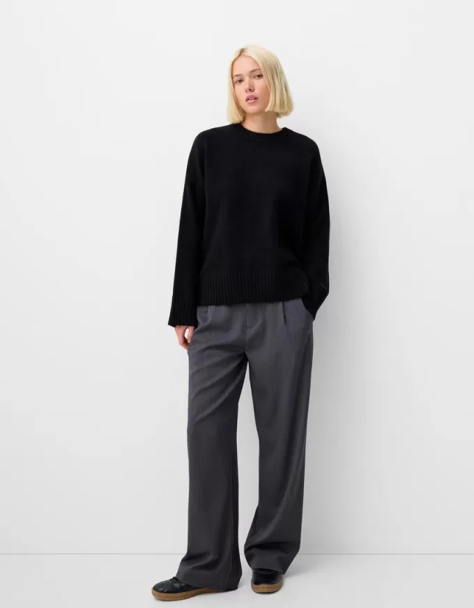 Soft touch crew neck sweater