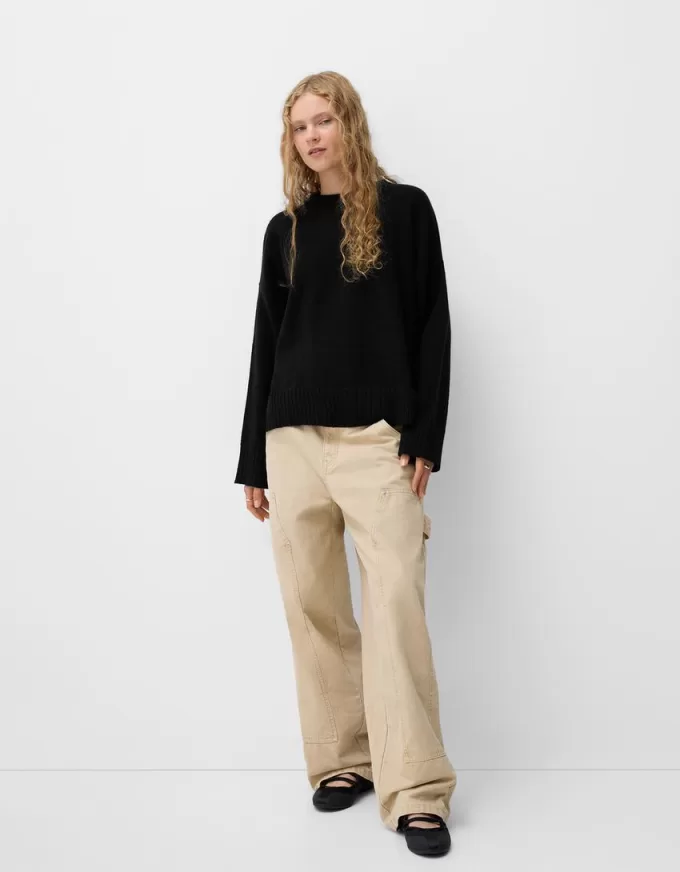 Soft touch crew neck sweater