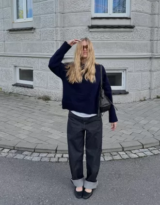 Soft touch crew neck sweater