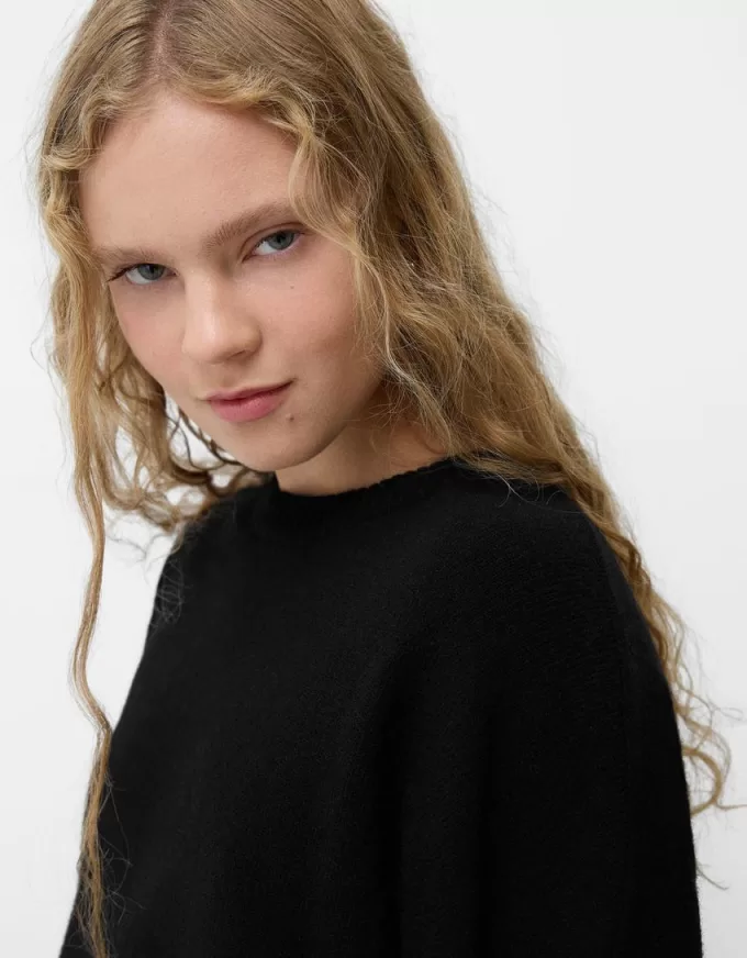 Soft touch crew neck sweater