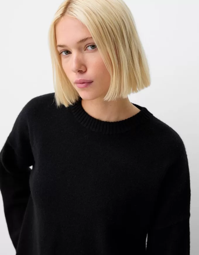 Soft touch crew neck sweater