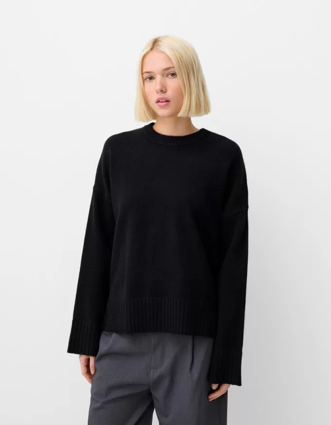 Soft touch crew neck sweater
