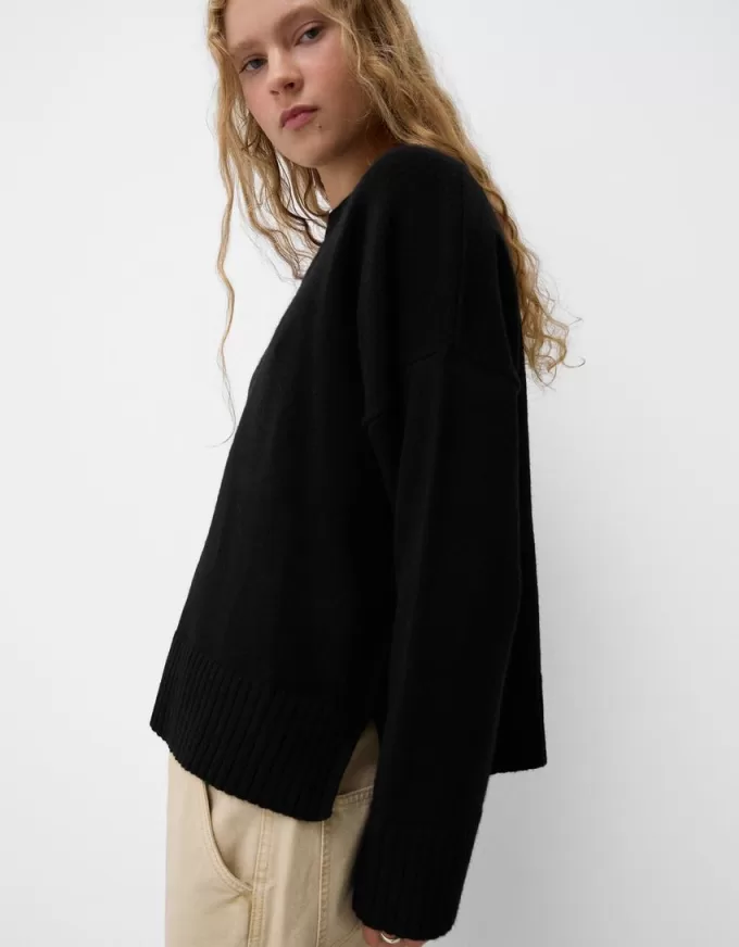 Soft touch crew neck sweater