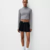 Soft touch cropped high neck sweater