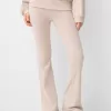 Soft touch flared pants with fold-over waist Soft touch flared pants with fold-over waist