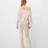 Soft touch flared pants with fold-over waist Soft touch flared pants with fold-over waist