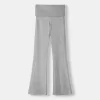 Soft touch flared pants with fold-over waist Soft touch flared pants with fold-over waist