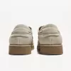 Split leather deck shoes with keyring detail Split leather deck shoes with keyring detail