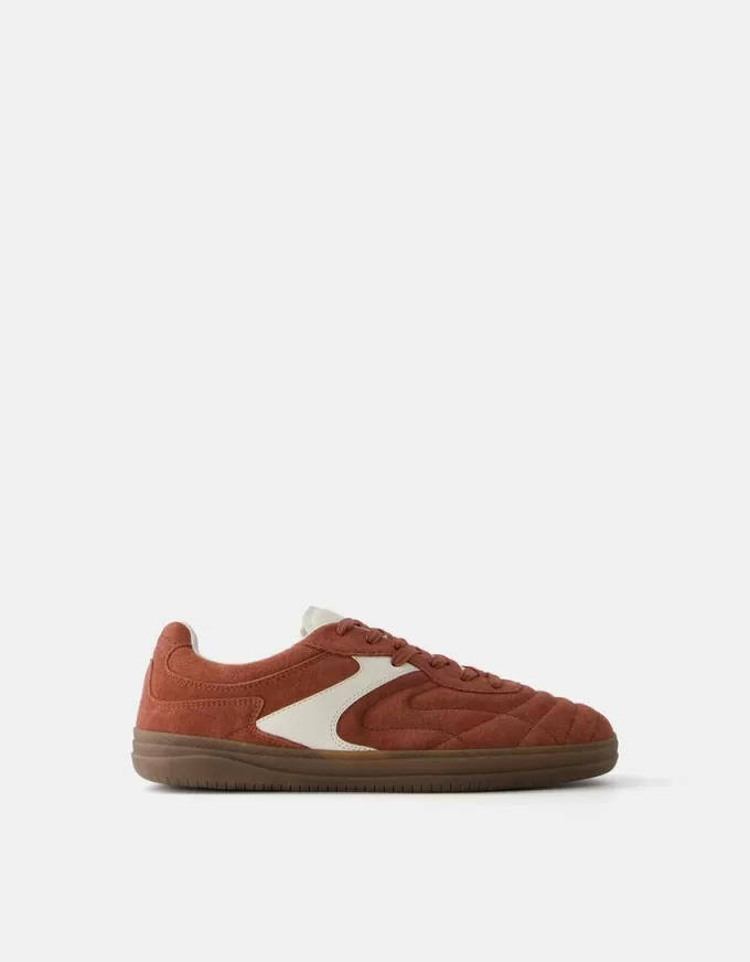 Split leather retro sneakers Split leather retro sneakers