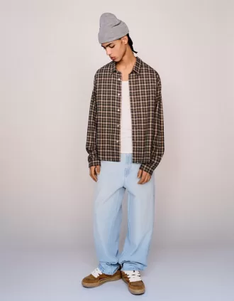 Split leather skater sneakers