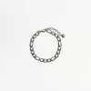 Steel chain link bracelet