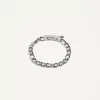 Steel chain link bracelet