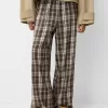 Straight fit plaid pants Straight fit plaid pants