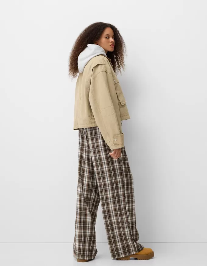 Straight fit plaid pants Straight fit plaid pants