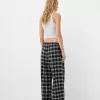 Straight fit plaid pants Straight fit plaid pants