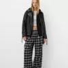 Straight fit plaid pants Straight fit plaid pants