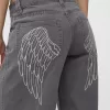 Straight fit twill printed pants Straight fit twill printed pants