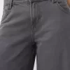 Straight fit twill printed pants Straight fit twill printed pants