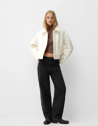 Straight fit wide-leg jeans