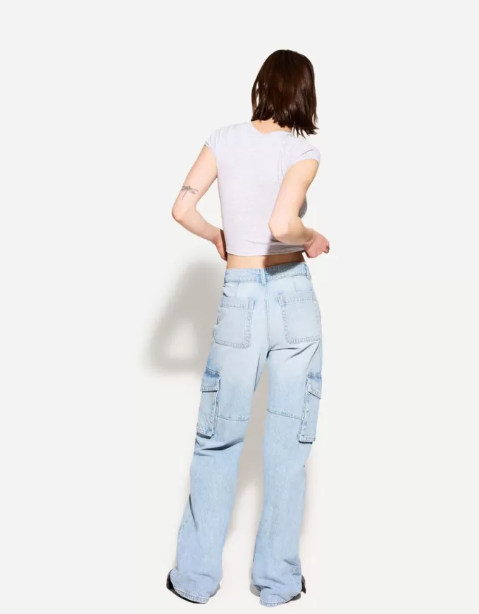 Straight-leg cargo jeans Straight-leg cargo jeans