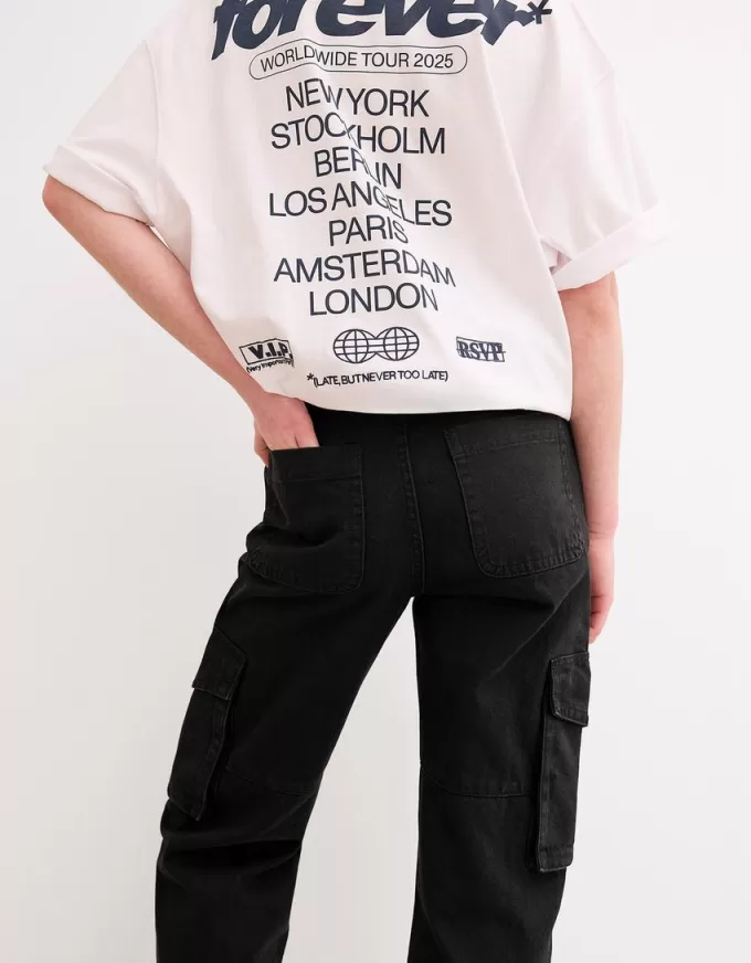 Straight-leg cargo jeans Straight-leg cargo jeans