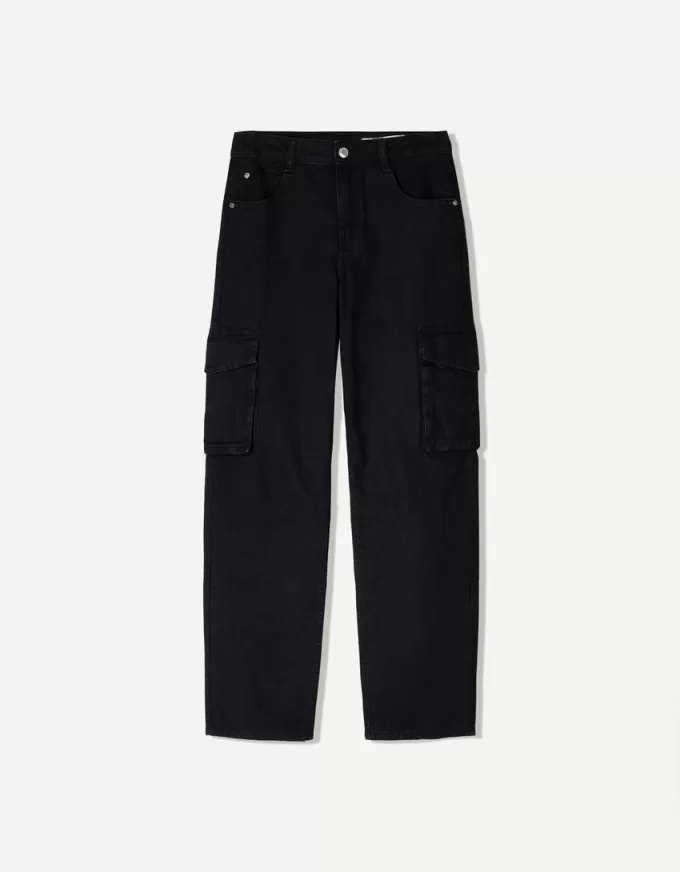 Straight-leg cargo jeans Straight-leg cargo jeans