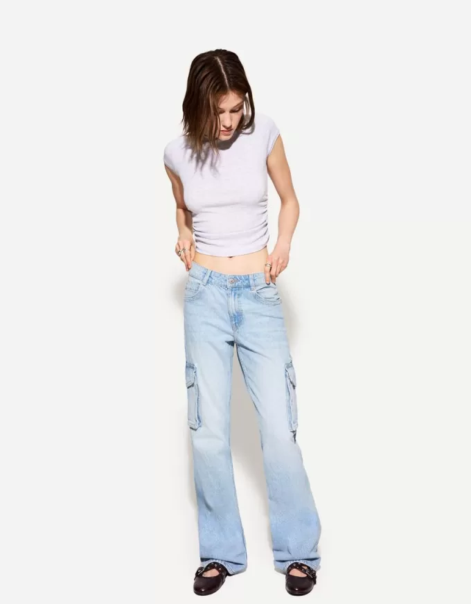 Straight-leg cargo jeans Straight-leg cargo jeans