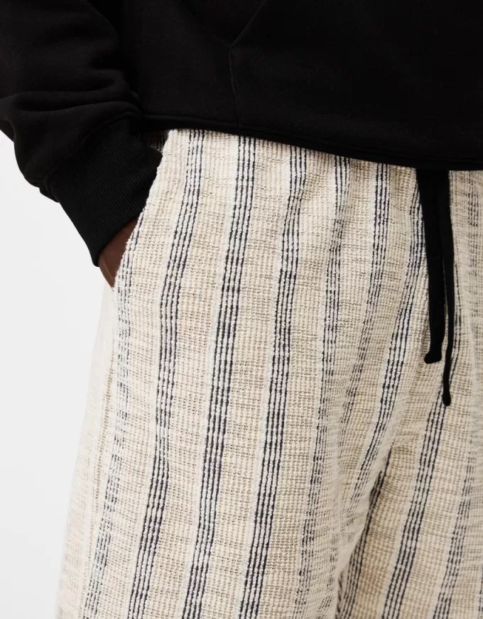 Striped jacquard Bermuda shorts Striped jacquard Bermuda shorts