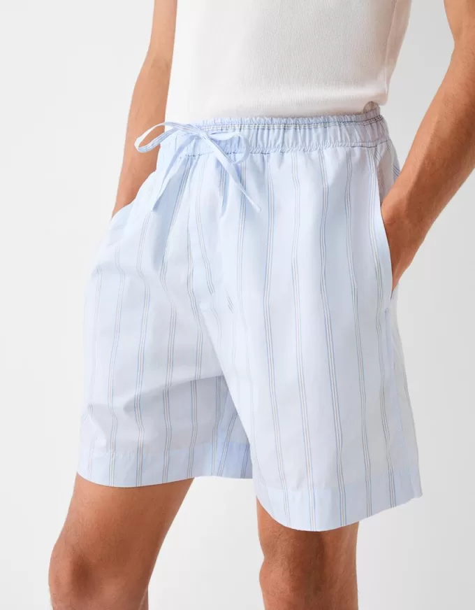 Striped jogger Bermuda shorts