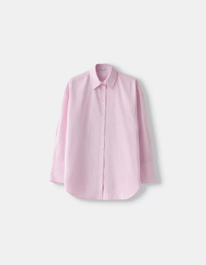 Striped oversize long sleeve shirt Striped oversize long sleeve shirt