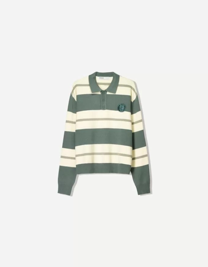 Striped polo sweater Striped polo sweater