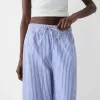 Striped wide-leg creased-effect pants Striped wide-leg creased-effect pants