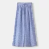 Striped wide-leg creased-effect pants Striped wide-leg creased-effect pants