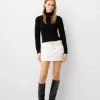 Studded cargo mini skirt with belt