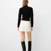 Studded cargo mini skirt with belt