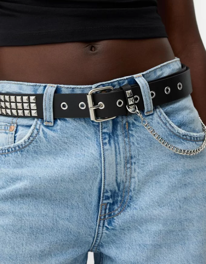 Studded chain belt Studded chain belt