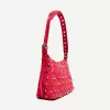 Studded faux suede bag