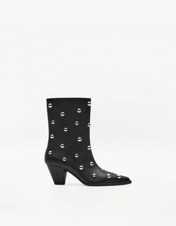 Studded high-heel ankle boots Studded high-heel ankle boots