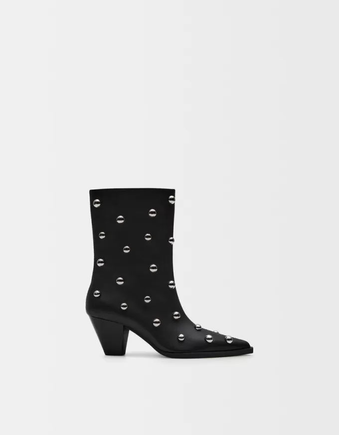 Studded high-heel ankle boots Studded high-heel ankle boots
