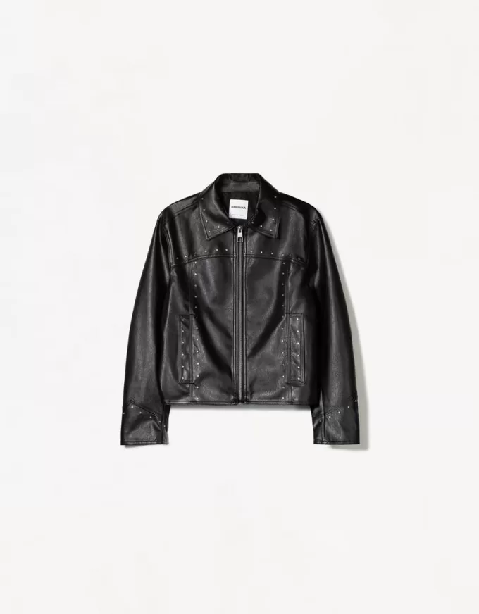 Studded leather effect jacket Studded leather effect jacket